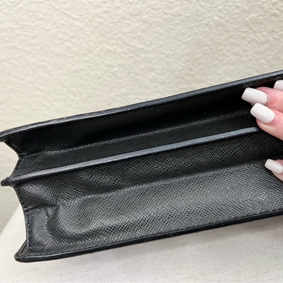 Louis Vuitton Tiaga Leather Serviette Briefcase in Black silver clasp authentic - Picture 15 of 16